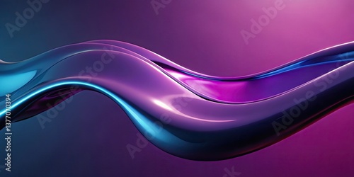 Abstract Purple and Blue Wave Background
