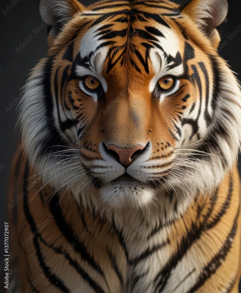 Fototapeta premium Bengal tiger's coat with intricate fur pattern, tiger, white, jungle