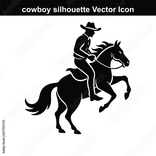 Silhouette of a horse and rider racing in a western equestrian style.