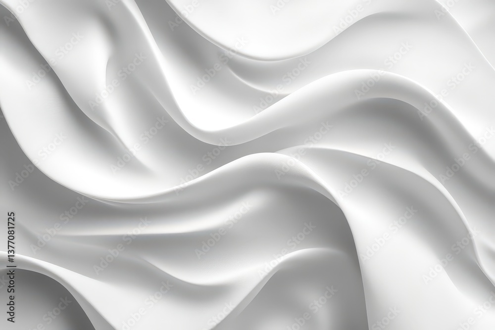 Flowing white fabric texture creates smooth, elegant waves and folds, evoking a sense of purity and tranquility. Flowing white fabric texture creates smooth, elegant waves and folds, evoking a sense of purity and tranquility.