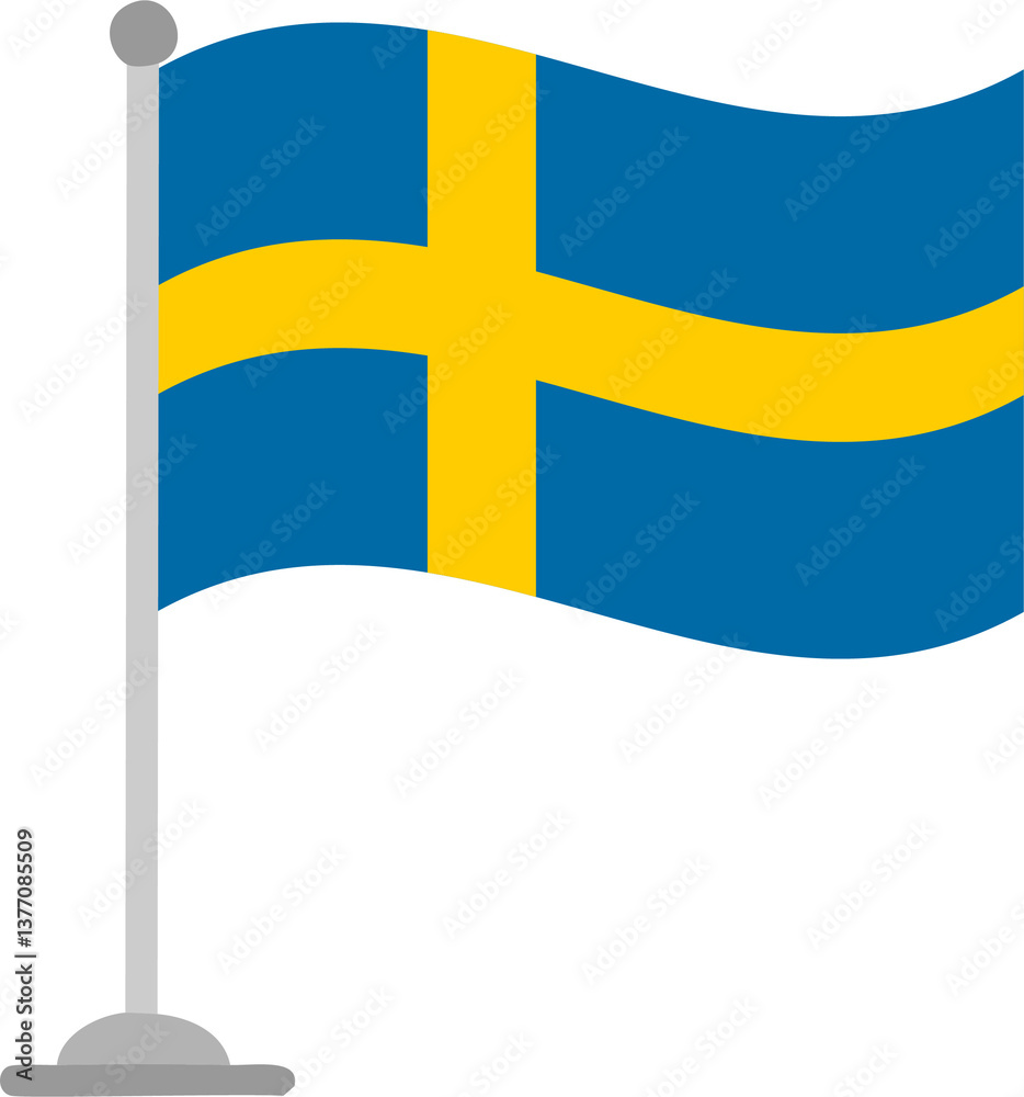 Obraz premium sweden, flag, swedish, symbol, europe, country, icon, button, nation, national, banner, scandinavia, illustration, stockholm, vector, scandinavian, sign, patriotism, finland