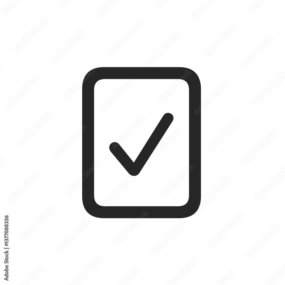 Portrait Rectangle Checkmark Icon Portrait Rectangle Checkmark Icon