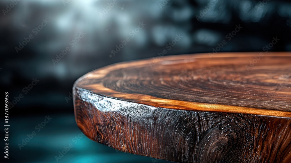 Detailed close-up view of a smooth, polished surface of mango wood with a soft, luxurious finish and natural grain patterns