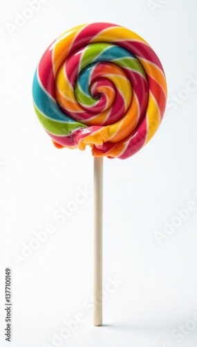 Wallpaper Mural Colorful lollipop isolated on white background with reflection, treat, isolated Torontodigital.ca