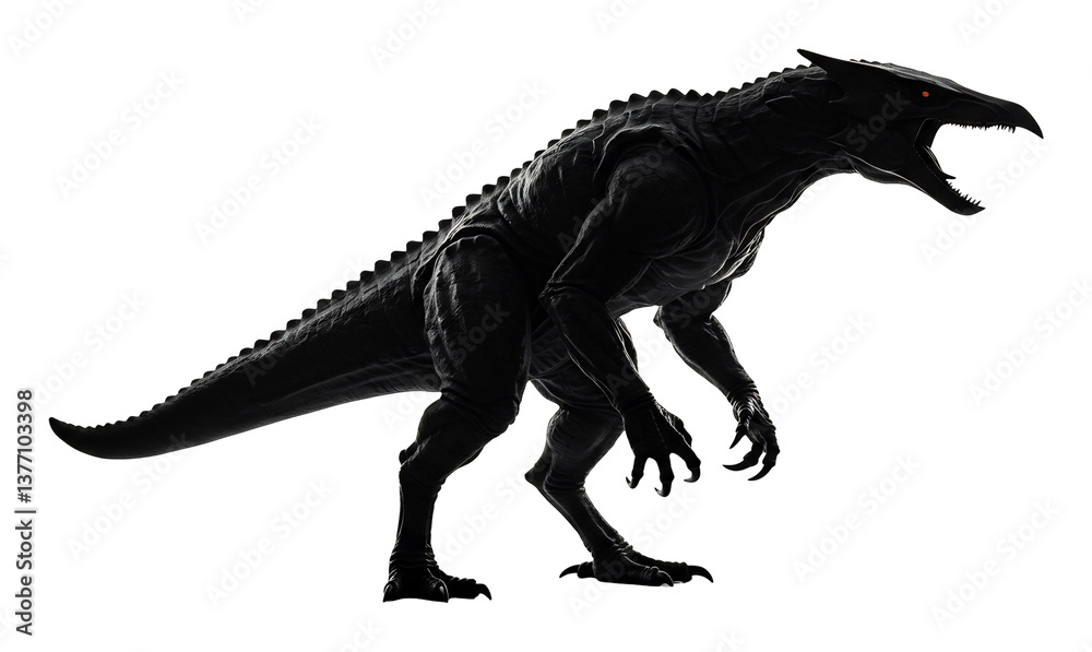 怪獣シルエット 強力な影 雄々しい咆哮 怪獣シルエット 強力な影 雄々しい咆哮