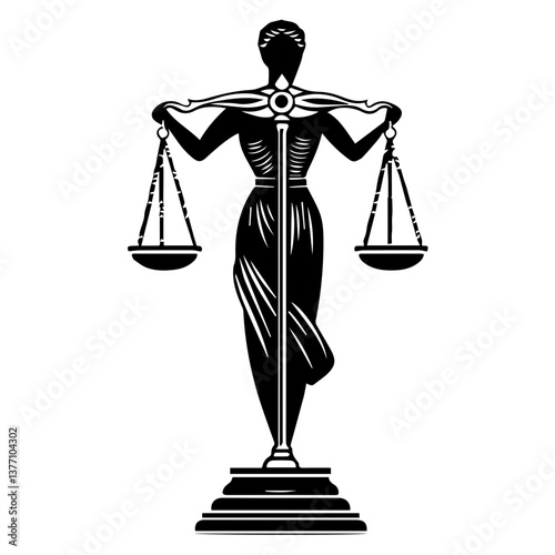 Lady Law Icon Vector, Lady law logo template