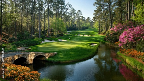 Serene Augusta National Golf Course