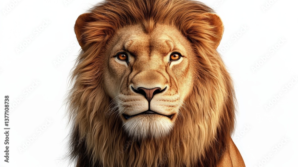 Fototapeta premium Majestic African Lion Portrait