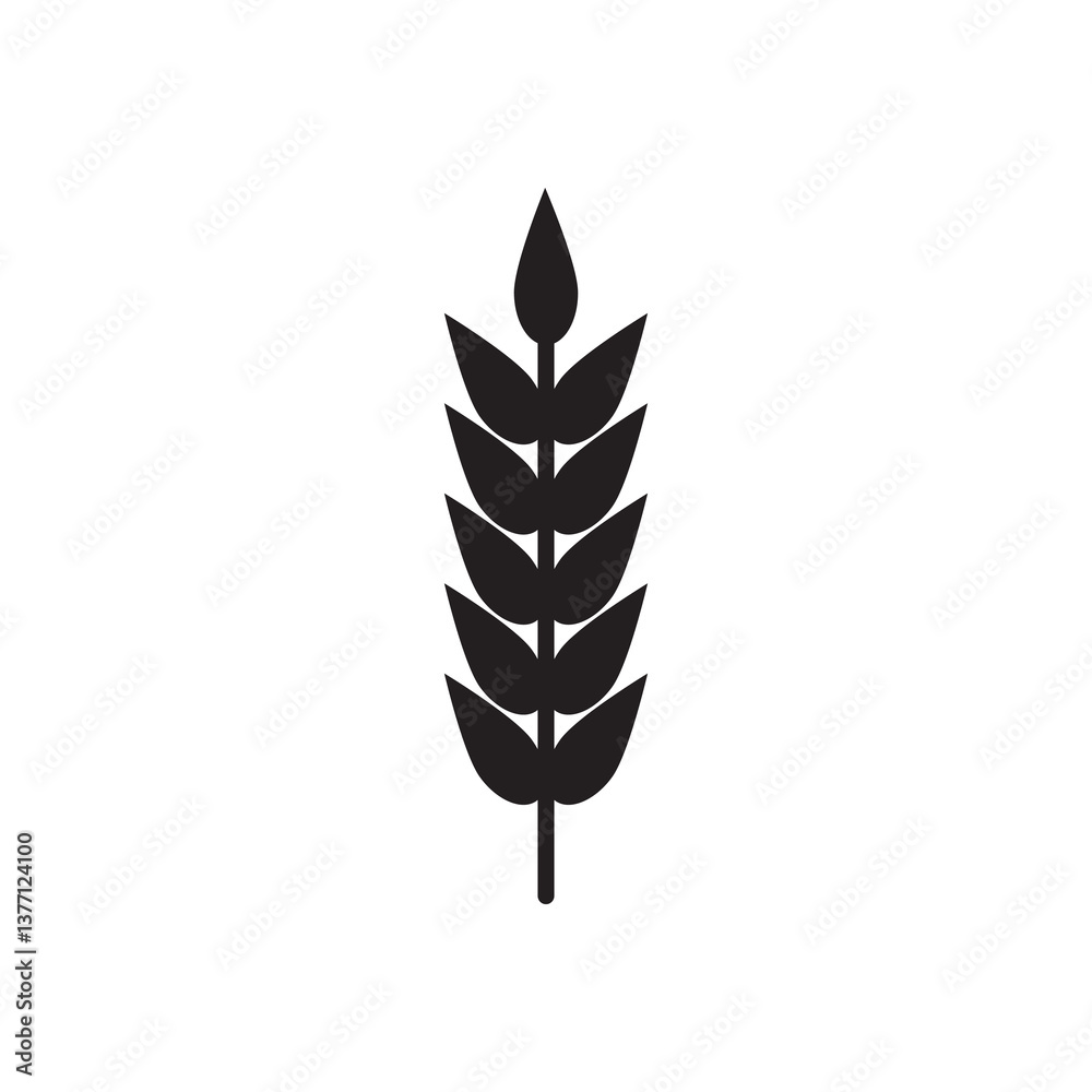 Wheat icon Black, vector simple illustration for web and app..eps Wheat icon Black, vector simple illustration for web and app..eps