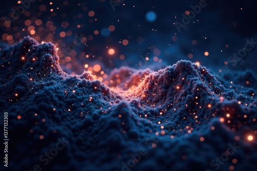 Inky black sky filled with shimmering stardust and cosmic dust, galaxy, infinite, nebula