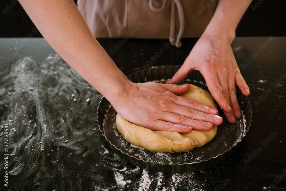Baking pie at home on Valentine's Day for a special celebration Baking pie at home on Valentine's Day for a special celebration