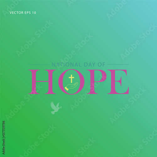 National Day of Hope Symbol with Cross and Open Hand