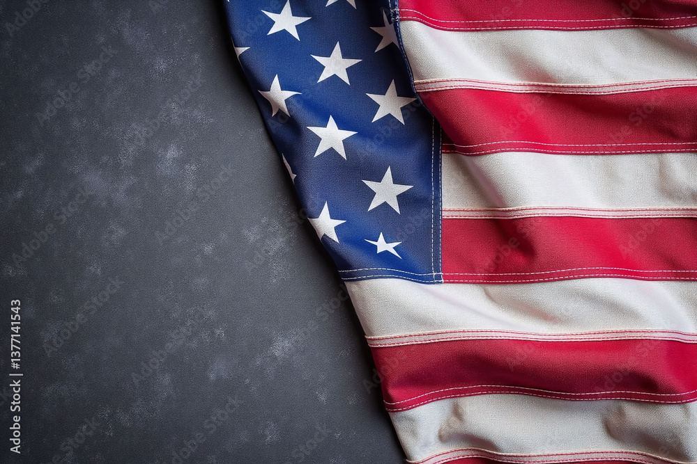 Obraz premium american flag on a gray background
