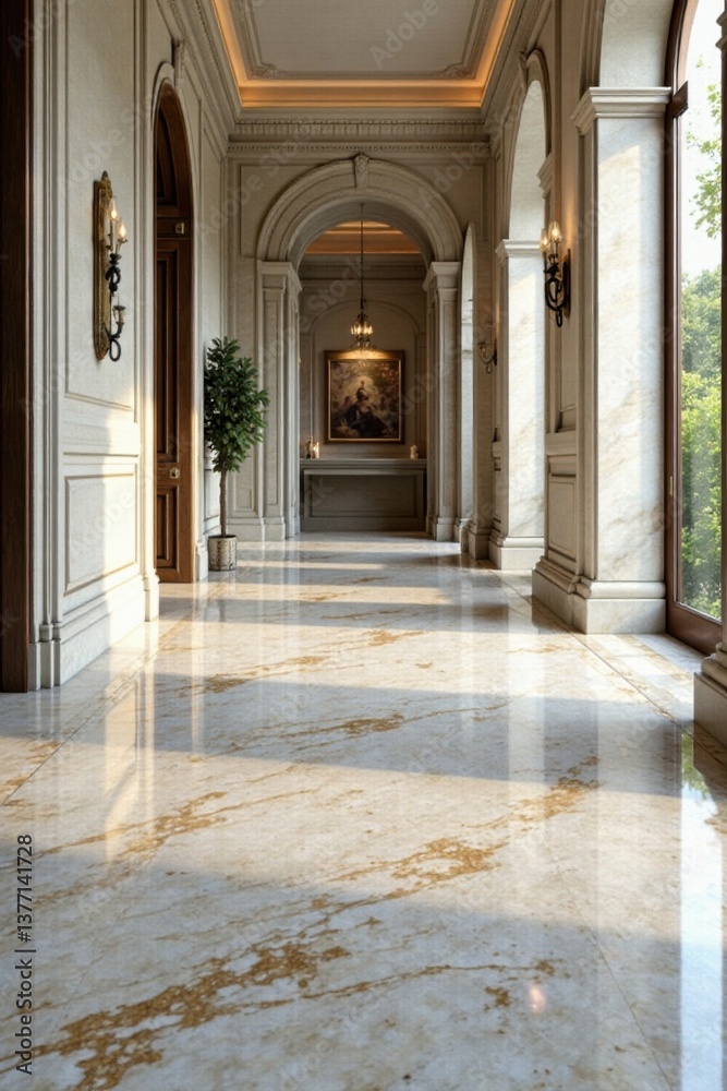 Natural stone floor with marble details and veining, decorative element, stone flooring Natural stone floor with marble details and veining, decorative element, stone flooring