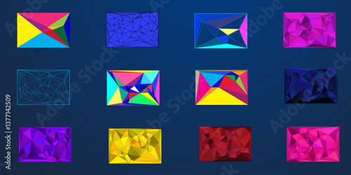 Abstract polygonal background. Triangle background low poly.