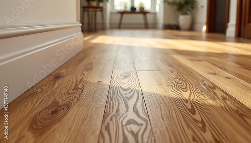 Refinished Wood Flooring with Sunlight Interior Design Renovation Project