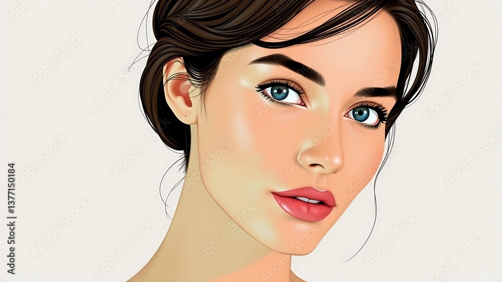 Beauty Portrait of European Woman Beauty Portrait of European Woman