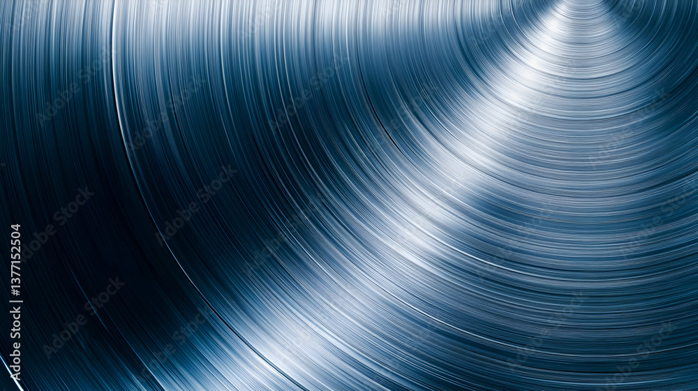 Abstract metallic texture background with circular brushed metal pattern for industrial designs