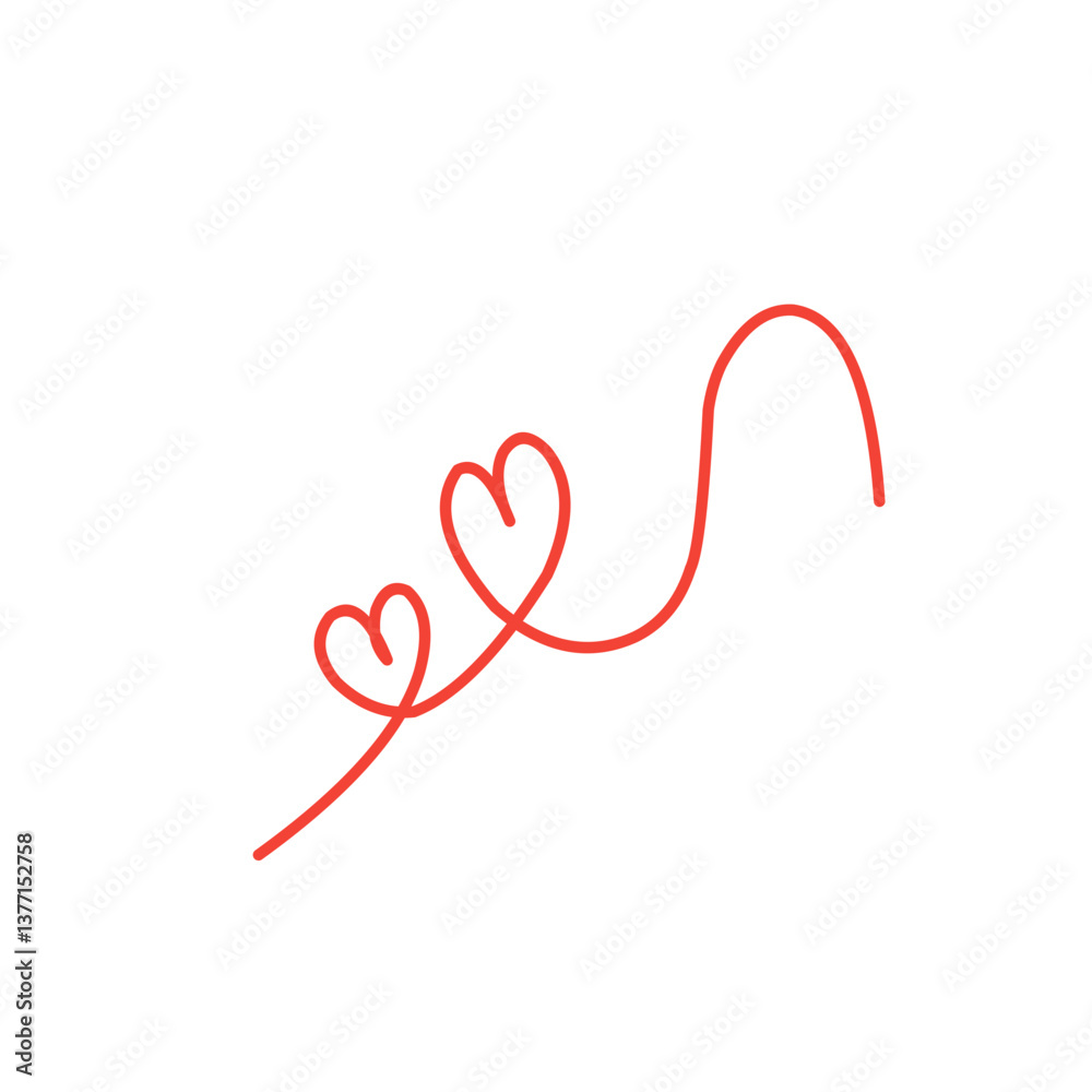 heart doodle line heart doodle line