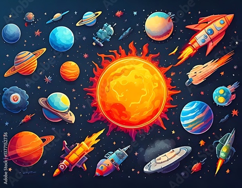 space seamless pattern
