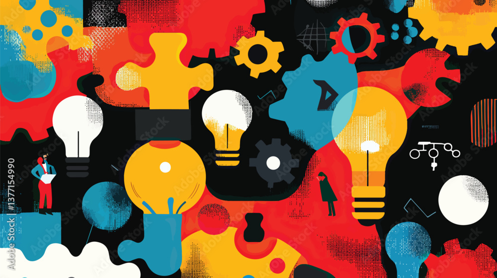 Fototapeta premium Creative Concepts Icon Set Visualizing Branding Ideas, Branding