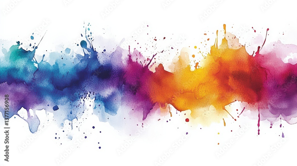 Fototapeta premium Abstract Watercolor Splashes