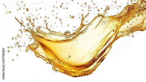 Golden Liquid Splashing Dynamically