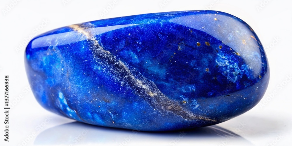 Obraz premium Close-up Silhouette of Lapis Lazuli Gemstone, Deep Blue Mineral Texture