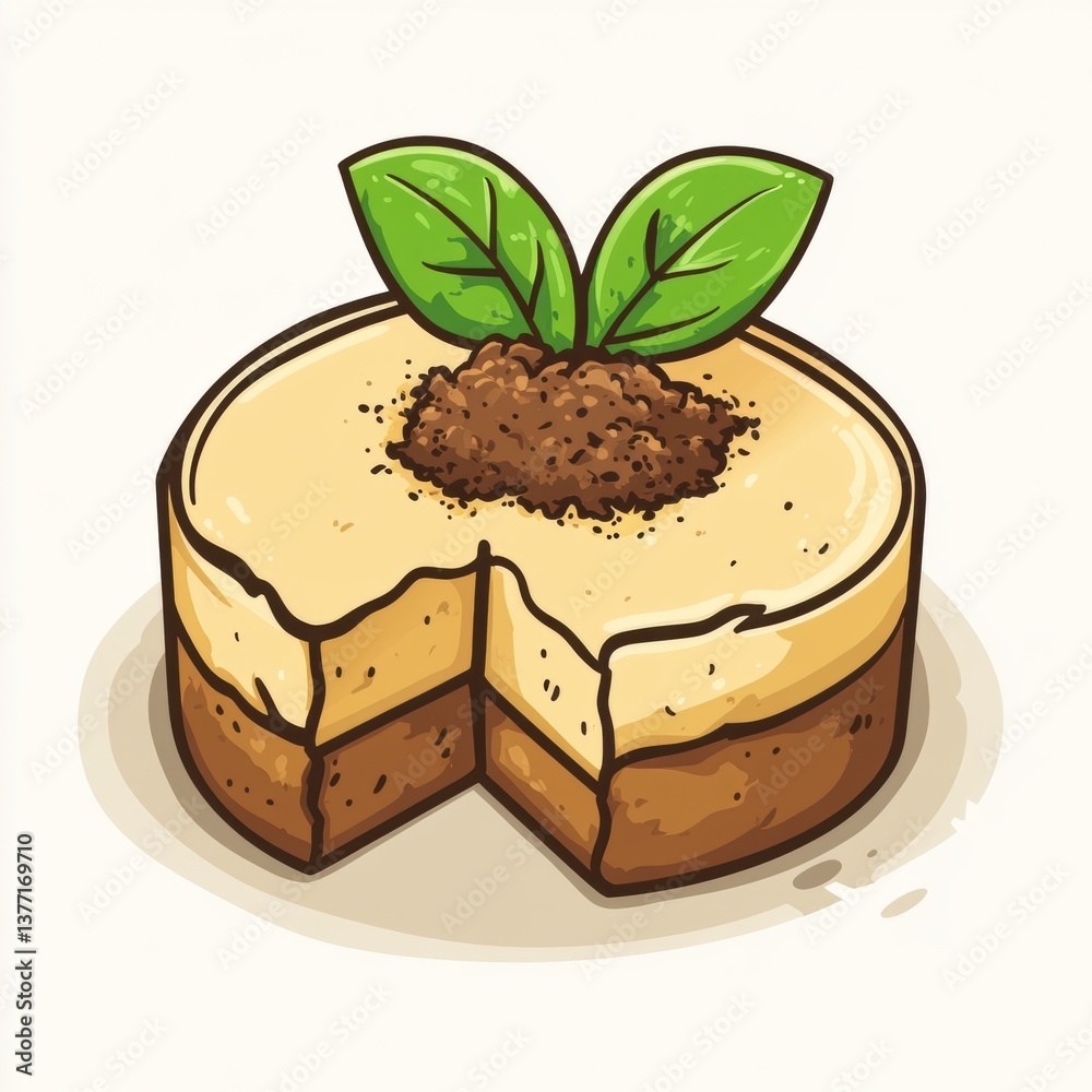 Cartoon pie chart and graphs made out of dirt and soil representing environmental data in a fun way Cartoon pie chart and graphs made out of dirt and soil representing environmental data in a fun way