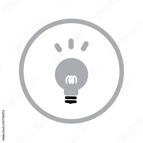 ひらめき　光熱費、電気代のアイコンイラスト素材