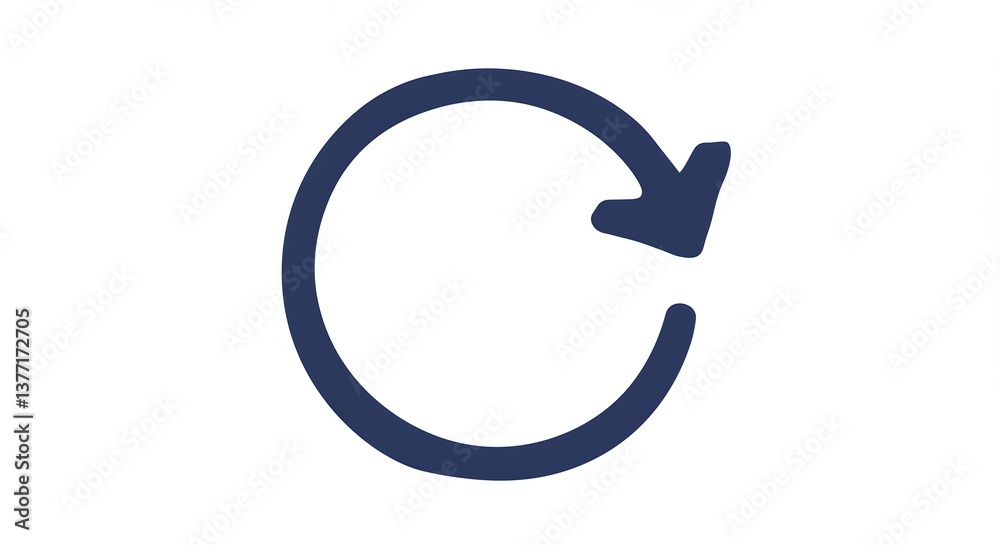 Rotating Arrow Symbol Depicting Refresh or Reload in a Cycle Rotating Arrow Symbol Depicting Refresh or Reload in a Cycle