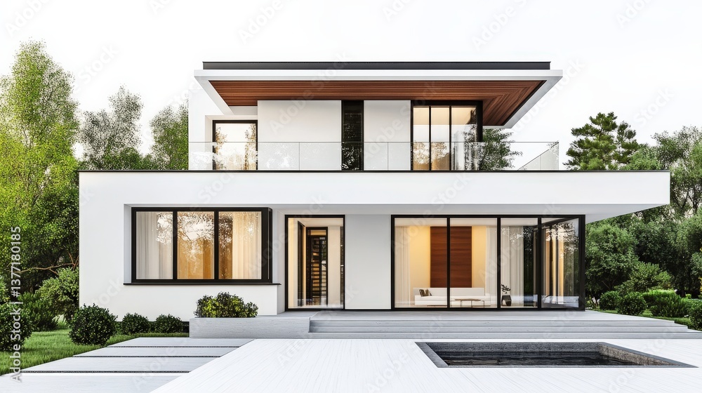 Fototapeta premium Modern Contemporary House Exterior Design