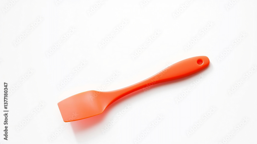 Orange Spatula on White Surface Orange Spatula on White Surface