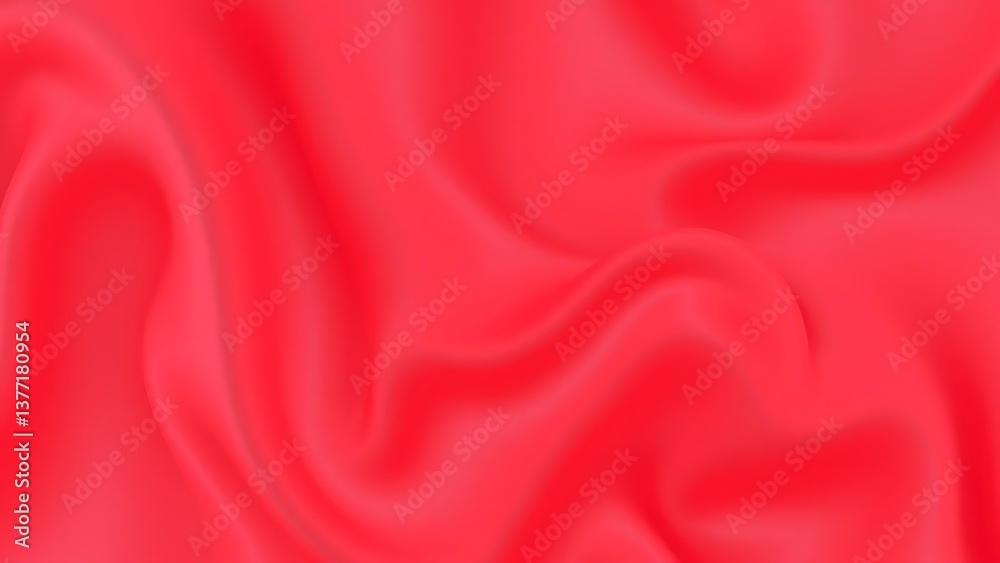Fototapeta premium Red Fabric Texture with Soft Waves