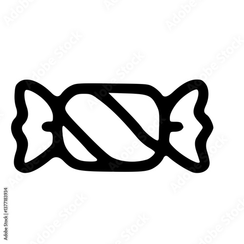 Candy Icon - Black Outline
