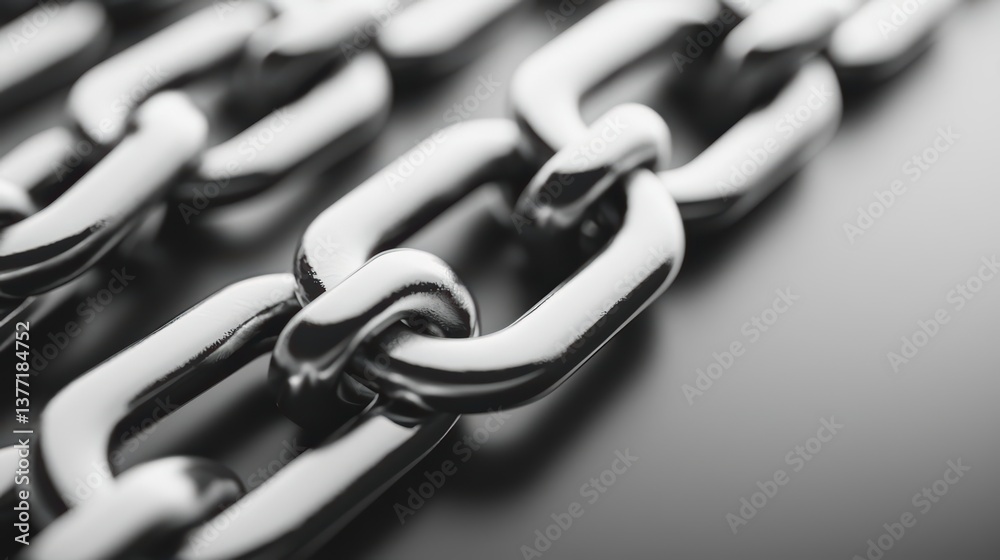 Fototapeta premium Blackandwhite workspace with a blockchainbased inventory tracking tool