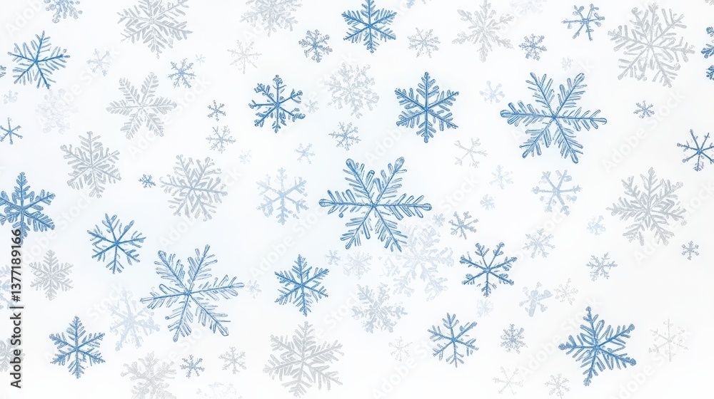 Winter Snowflake Pattern Background Winter Snowflake Pattern Background