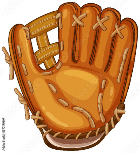 Realistic Baseball Glove Vector Illustration