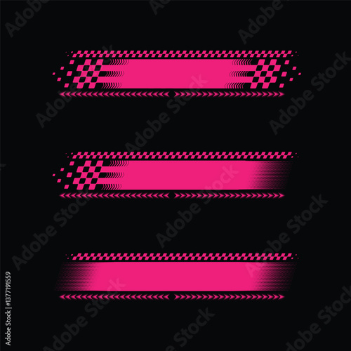 Pink race banner designs