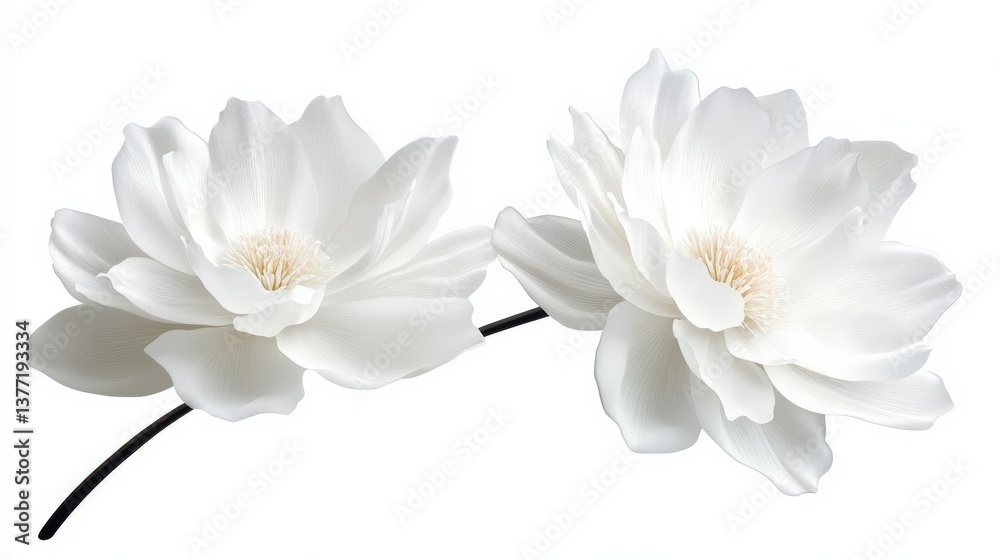 Fototapeta premium Two Elegant White Magnolias