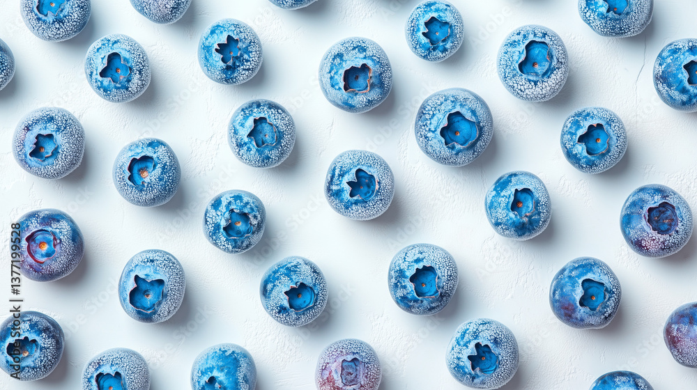 Frozen blueberries on a white background Frozen blueberries on a white background