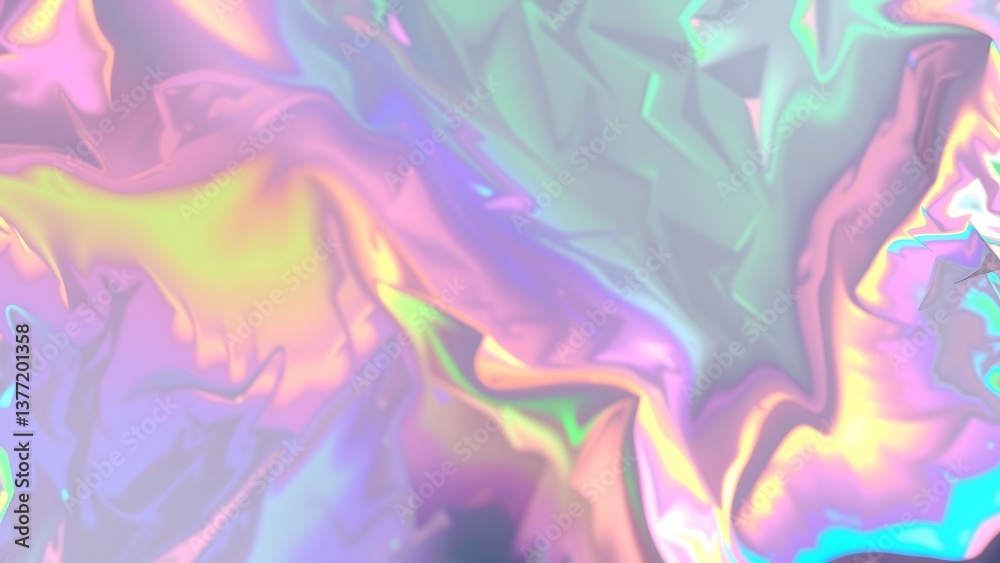 Fototapeta premium Abstract Holographic Rainbow Foil Iridescent Background