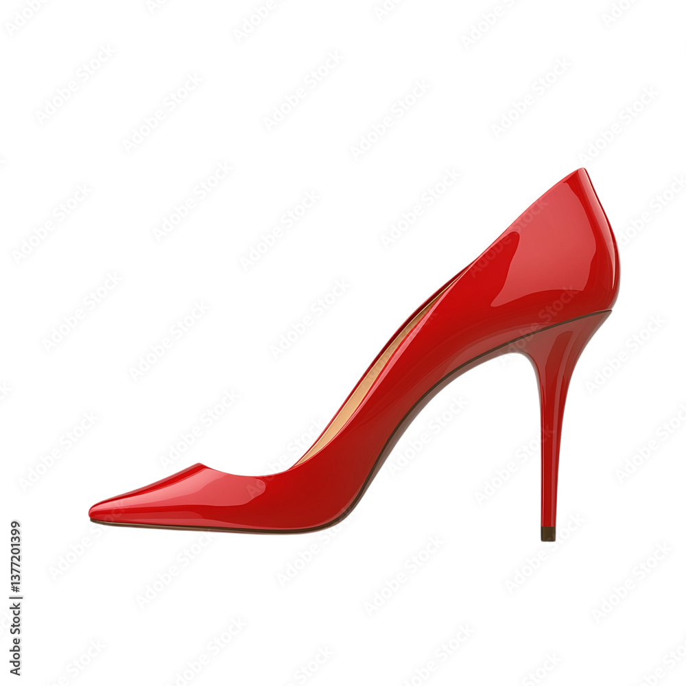 red High heels isolated on a transparent background red High heels isolated on a transparent background