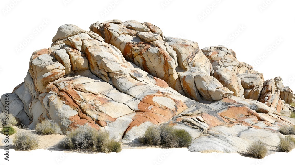 Dramatic rock formation rising from the arid desert floor surrounded by a breathtaking landscape Dramatic rock formation rising from the arid desert floor surrounded by a breathtaking landscape
