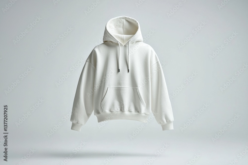 Stylish oversized hoodie mockup seamlessly dissolving into mist Stylish oversized hoodie mockup seamlessly dissolving into mist
