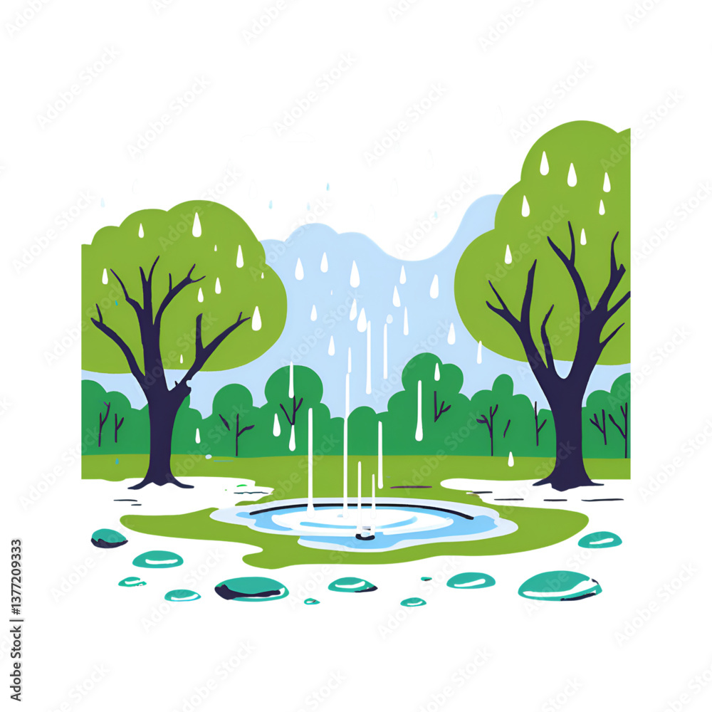 Fototapeta premium landscape with trees