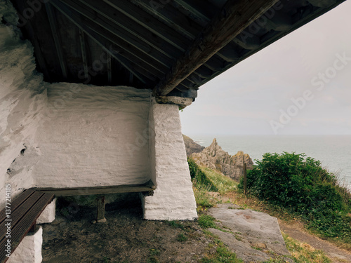 Coastal shelter overlooking the sea