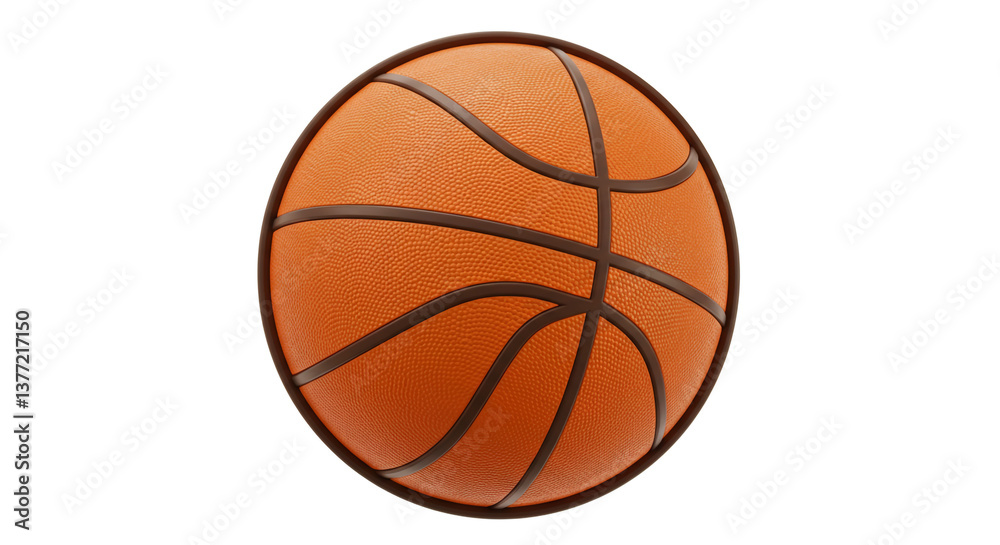 The perfect basketball, ready for the game's thrill, captured in a crisp studio shot against a stark white background. The perfect basketball, ready for the game's thrill, captured in a crisp studio shot against a stark white background.