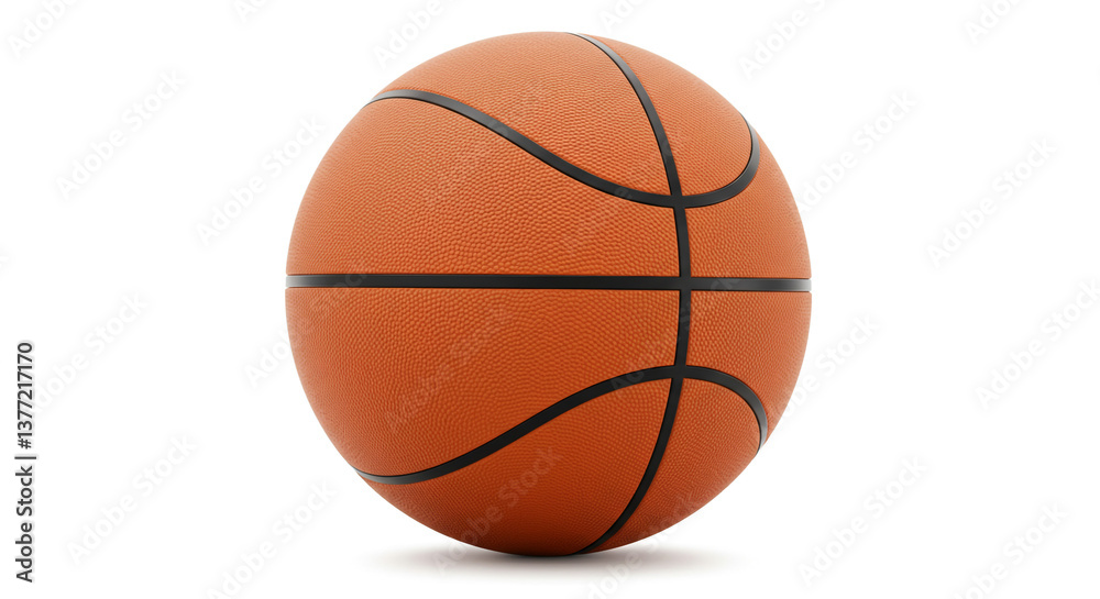 The perfect basketball, ready for the big game, a symbol of athletic competition and teamwork, against a clean white background. The perfect basketball, ready for the big game, a symbol of athletic competition and teamwork, against a clean white background.