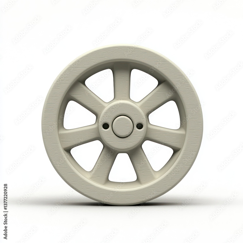 Minimalistic White 3D Wheel Design with Simple Texture and Clean Background for Modern Visual Projects Minimalistic White 3D Wheel Design with Simple Texture and Clean Background for Modern Visual Projects